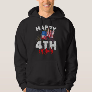 Veste À Capuche Joyeux 4 juillet drapeau américain patriotique 4e