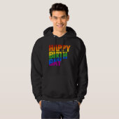 Veste À Capuche Joyeux anniversaire gay (Devant entier)