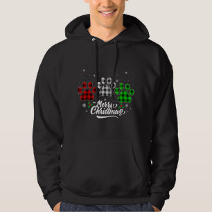 Veste À Capuche Joyeux Buffalo de Noël Plaid Rouge Blanc Vert Chie