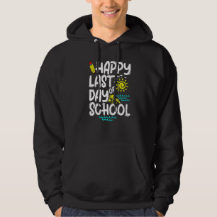 Veste À Capuche Joyeux Dernier Jour De L'École Professeur Lunettes