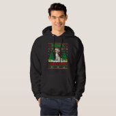 Veste À Capuche Joyeux éclairage de Noël Beagle moche Noël (Devant entier)