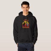 Veste À Capuche Joyeux Halloween Chat Noir Squelette (Devant entier)