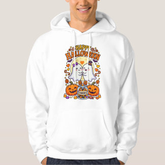 Veste À Capuche Joyeux Halloween Couple de Fantômes Mignons avec P