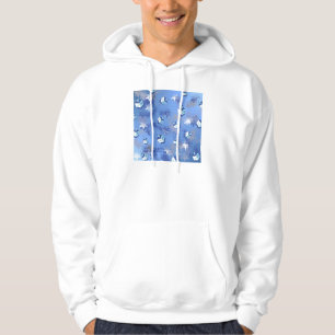 Veste À Capuche Joyeux Hanukkah Étoiles Filantes et Dreidels