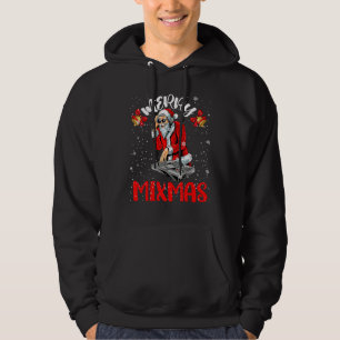 Veste À Capuche Joyeux Mixmas Cool Merry Xmas Père Noël Dj Portant