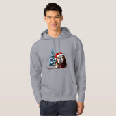 Veste À Capuche Joyeux Noël Bouledogue (Devant entier)