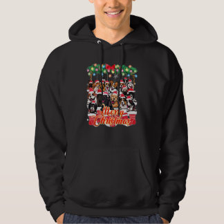 Veste À Capuche Joyeux Noël des mignons et des chiens mignons