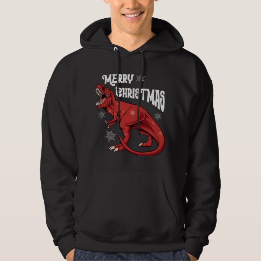 Veste À Capuche Joyeux Noël Dinosaure (Devant)