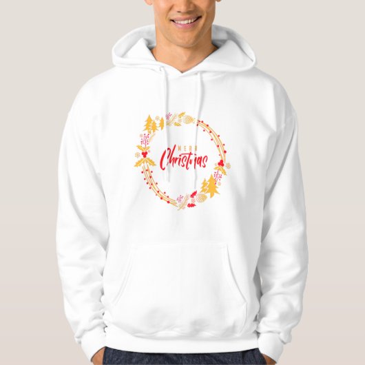 Veste À Capuche Joyeux Noël Elégant T-shirt rustique (Devant)