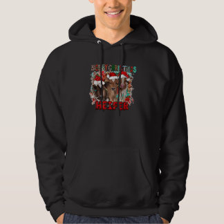 Veste À Capuche Joyeux Noël Génisses Vache Ferme Animal Léopard No