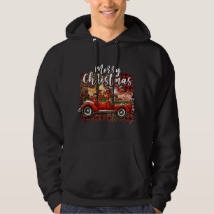 Veste À Capuche Joyeux Noël Heifer Animaux ferme Père Noël Red Tru