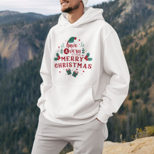 Veste À Capuche Joyeux Noël, sapin de Noël