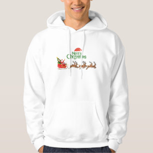 Veste À Capuche Joyeux Noël Traîneau du Père Noël avec Renne – Fes