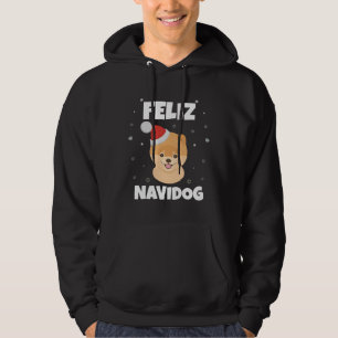 Veste À Capuche Joyeux Noël Unisex Feliz Navidog Pomeranian Fu