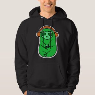 Veste À Capuche Joyeux Parfum Vert Écoutant La Musique