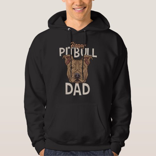 Veste À Capuche Joyeux Pitbull Papa (Devant)