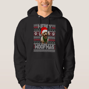 Veste À Capuche Joyeux Poodle Woofmas Cute Avec Chapeau De Santa R