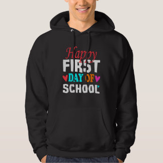 Veste À Capuche Joyeux Premier Jour D'École  Enseignants Élèves Pa