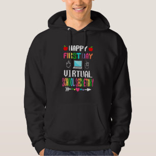 Veste À Capuche Joyeux Premier Jour Du Secrétaire De L'École Virtu