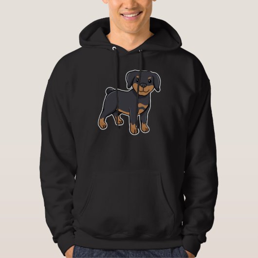 Veste À Capuche Joyeux Rottweiler 34 (Devant)