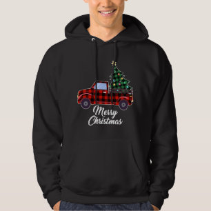 Veste À Capuche Joyeux sapin de Noël Buffalo Chariot rouge plaqué