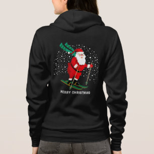 Veste À Capuche Joyeux Ski de Noël Père Noël Hiver Personnalisé