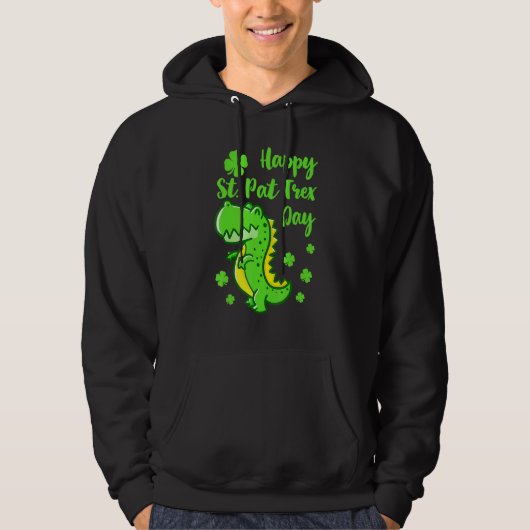 Veste À Capuche Joyeux St Pat Trex Day Dinosaur Funny St patrick (Devant)