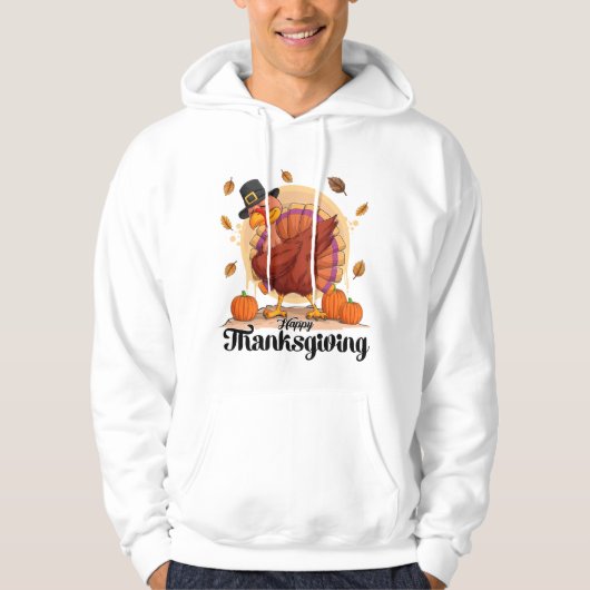 Veste À Capuche Joyeux Thanksgiving (Devant)