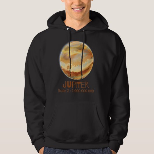 Veste À Capuche Jupiter À L'Échelle Correcte Planète Du Système So (Devant)