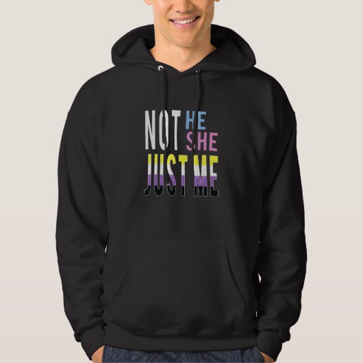Veste À Capuche Just Me Nonbinary Flag Enby Genderqueer Non Binary (Devant)