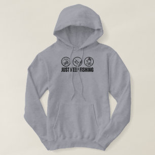 Veste À Capuche Juste Continuer à Pêcher Drôle de Pêche