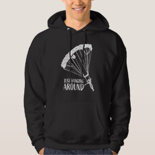 Veste À Capuche Juste En Train De Se Poser Autour Du Parapente Ent