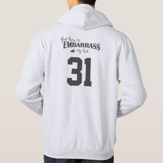 Veste À Capuche Juste ici pour Embarrasser mon enfant (Dos)