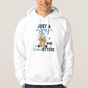 Veste À Capuche Juste Un Garçon Qui Aime Les Otters Sweet Otter