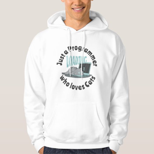 Veste À Capuche Juste un programmeur qui aime les chats (Devant)