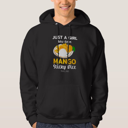 Veste À Capuche Juste Une Fille Qui Aime Le Riz Sticky Mango Thaïl (Devant)