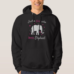 Veste À Capuche Juste une fille qui aime le zoo éléphant animal Sa