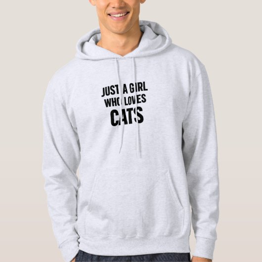 Veste À Capuche Juste une fille qui aime les chats – Amour de chat (Devant)