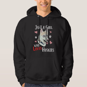 Veste À Capuche Juste Une Fille Qui Aime Les Huskies