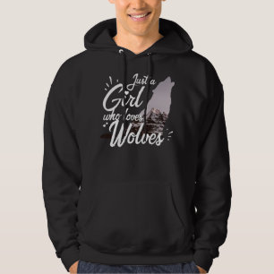 Veste À Capuche Juste une fille qui aime les loups loup