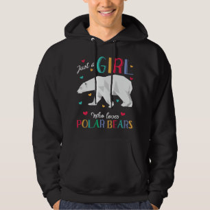 Veste À Capuche Juste une fille qui aime les ours polaires T-shirt