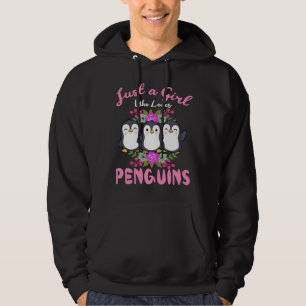 Veste À Capuche Juste Une Fille Qui Aime Les Pingouins Cadeaux Fem