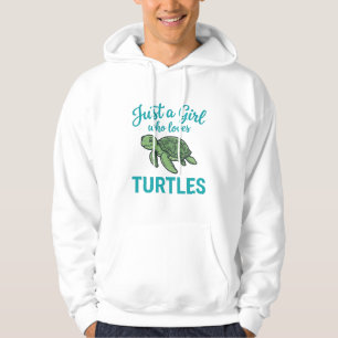 Veste À Capuche Juste une fille qui aime les tortues gravure vinta