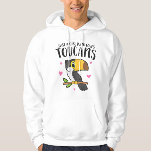 Veste À Capuche Juste une fille qui aime les toucans Oiseaux migno