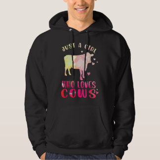 Veste À Capuche Juste une fille qui aime les vaches, vache couleur