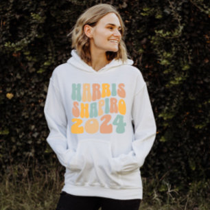 Veste À Capuche Kamala Harris Shapiro Wavy Text Retro tendance