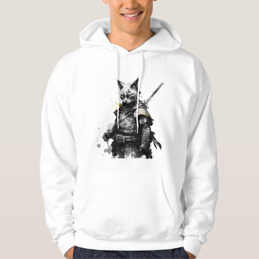 Veste À Capuche Katana de Cat Samurai (Devant)