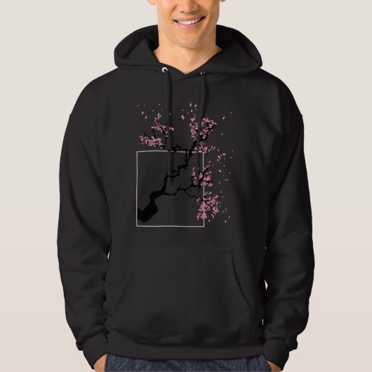 Veste À Capuche Kawaies, arbre à fleurs de cerisier du Sakura japo (Devant)