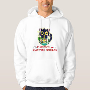Veste À Capuche Kawaii Ramen Amoureux de les chats noirs japonais