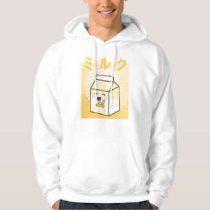 Veste À Capuche Kawaii Vache Retro Bananes japonaises Lait